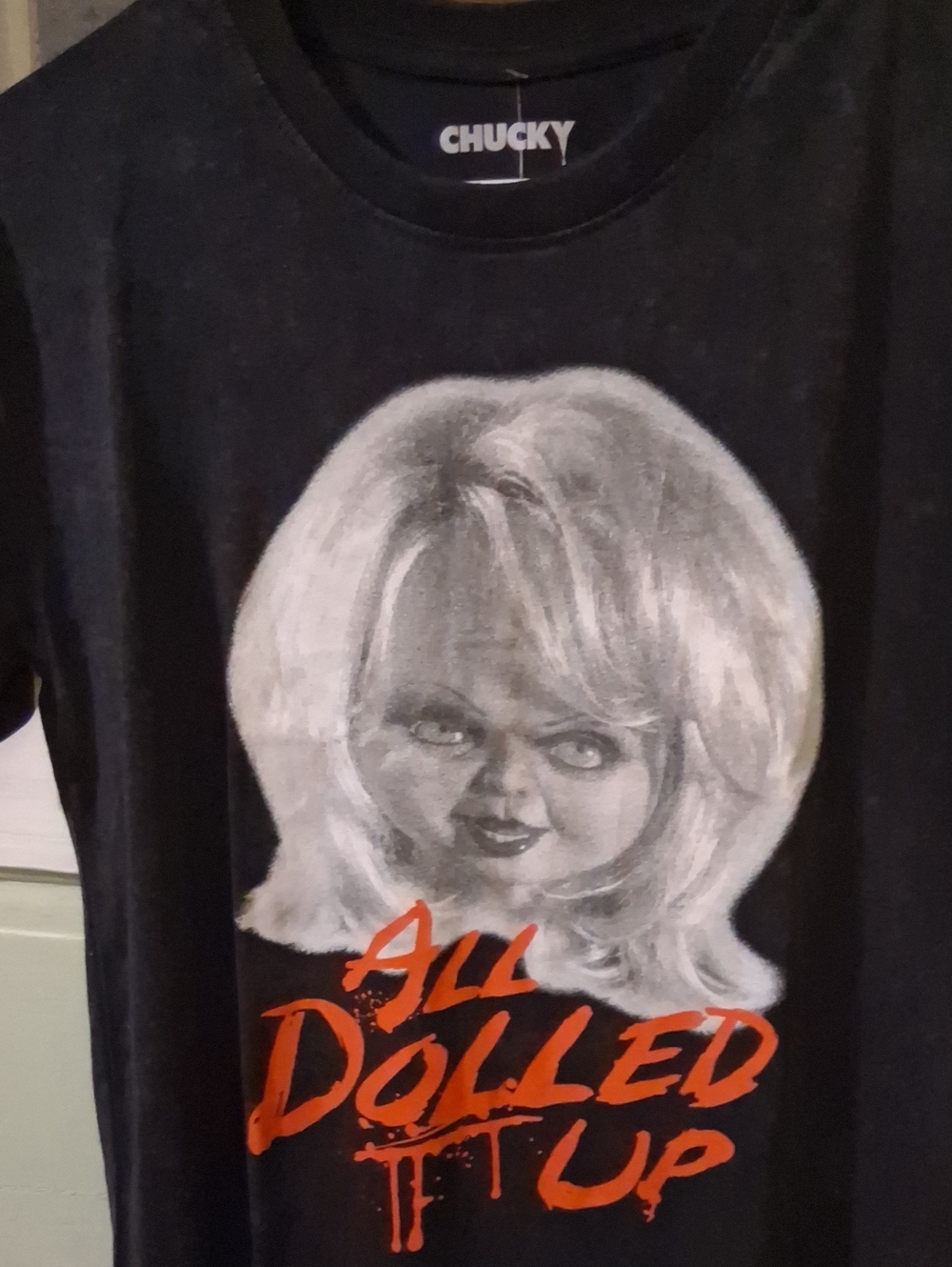 Unisex Black 'All Dolled Up' Graphic Tee